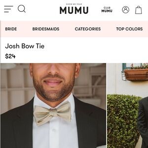Josh Bow Tie Moss Green NWT